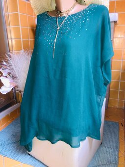 # tunikaXL# spolecenska#halenka #tehotenska# zelena#asymetri - 3