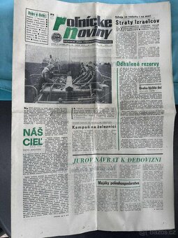 Staré noviny Pravda, rolnicke družstvo, nedelna pravda - 3