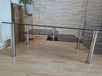 Skleněný konferenční stolek / prosklený stůl - 3