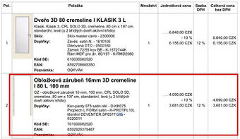 Obložková zárubeň SOLODOOR 3D cremeline – levá 80 - 3