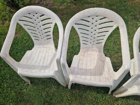 4ks stohovací plastové zahradní židle / křesílka - 3