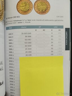 50kč 2000 vzácný ročník jen pro sady.. - 3