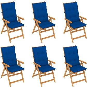 SHUMEE Křeslo zahradní královský, teak, 6 ks - 3