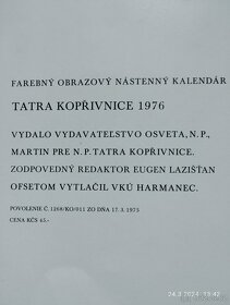 Krásný,retro kalendář 1976 Tatra Kopřivnice. - 3