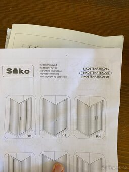 Sprchová zástěna Siko 90×120 RH – nová, sleva 50 % - 3