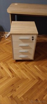 rohový psací stůl s úložným kontejnerem - 3