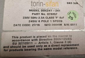 radiální ventilátor Torin-Sifan DDN 241-241 230V - 3