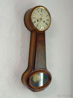 Nástěnné tvarované dřevěné hodiny W.Haid bicí půlky - 3