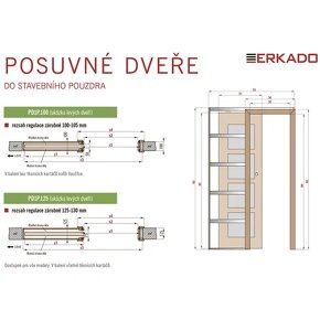 Prodám nové posunovací dveře do pouzdra "90" - 3