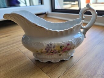 Omáčník, porcelán, zdobený, zlacený, značený - 3