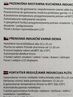 Indukční varná deska - vařič - NOVÝ - 3
