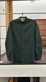 Pánská volnočasová tmavě zelená košile - 3