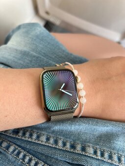 Apple Watch series 9 nerezová ocel gold zlaté zlatá 41mm - 3