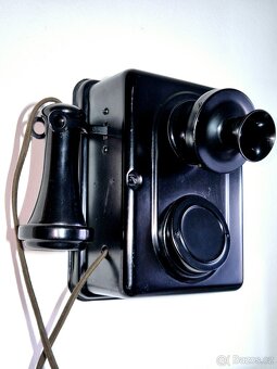 Starožitný nástěnný telefon Kellogg, USA 1910 - 3
