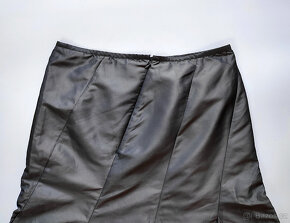 Dlouhá šedá sukně, jemný šusťák H&M - ocelově šedá - 3