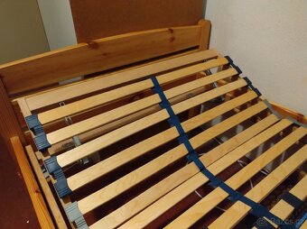 POSTEL MASIV 90X200 + POLOHOVACÍ LAMELOVÝ ROŠT - 3