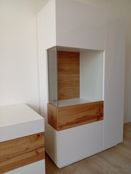 obývací stěna Silke - biela farba, vysoký lesk - 3