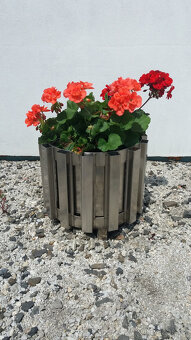 Nerezový květináč / odpadkový koš - 3