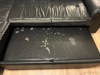 Rozkládací kožený gauč - 3