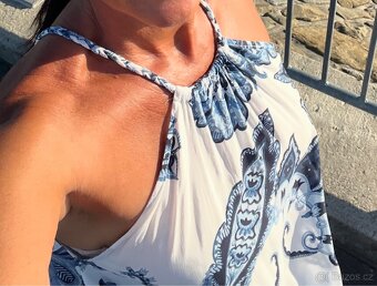 Desigual tunika bílo- modrá - 3