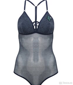 ♥️ Sexy dámské modré průhledné body s přezkami - nové ♥️ - 3