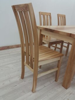 nový masivní jasanový stůl, deska 4 cm, Odvoz, montáž po Čr - 3