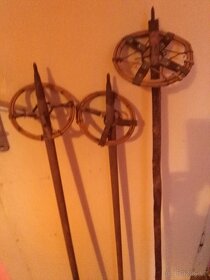 Starožitné lyžařské hole a lyže - 3