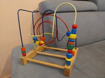 Dřevěný motorický labyrint - proplétačka - 3