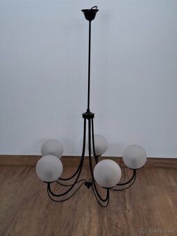 Kovové lustry 2ks, černé barvy - 3