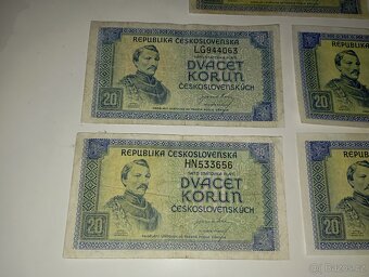 BANKOVKY 20 KČS 1945, LONDÝNSKÁ EMISE, NEPERFOROVANÉ - 3