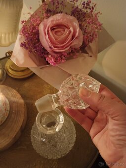 Retro broušená skleněná karafa - 3