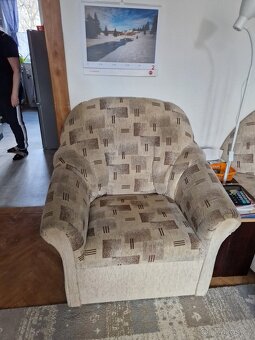 Gauč a křeslo zdarma za odvoz - 3