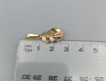 Zlatý přívěsek kříž 1,50g, 14 kt, 585/1000 - 3