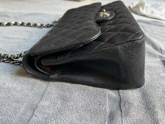 Originální kabelka Chanel Double Flap Classic Bag černá stří - 3