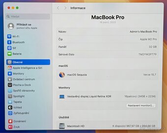 MacBook Pro 16inch CTO 2023 /32GB/M2 Pro/1TB SSD DISK/Záruka - 3