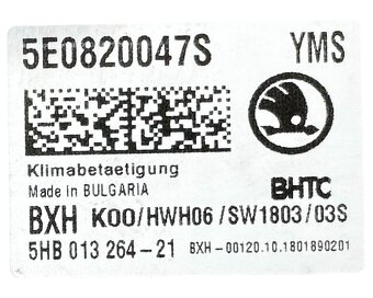 Klimatronik 5E0820047S Škoda Octavia 3 facelift r.v. 2019 - 3