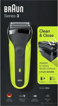 Braun Series 3 300S holící strojek, omyvatelný, černá / hráš - 3