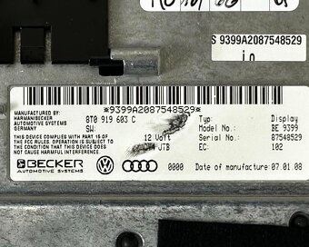 Display MMI 8T0919603C Audi A6 C6 4F r.v. 2006 - 3