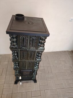 Kachlová kamna Dana s varnou deskou zelená - 3