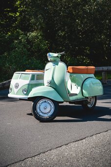 Veterán Piaggio Vespa Scooter VW sidecar (1973) - 3
