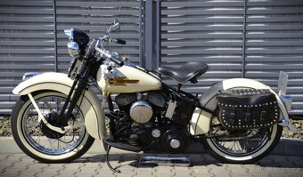 Harley Davidson WLC 750  1950  -  bílé SPZ - 3