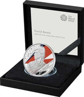 DAVID BOWIE Music Legends 1 Oz Silver Coin 2 Pounds Proof - 3
