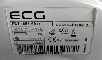 Pračka ECG EWF 1053 MA na díly viz foto - 3
