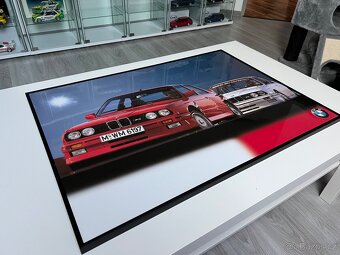 ORIGINÁL BMW plakát v rámu A1 BMW E30 M3 Červená a bílá - 3