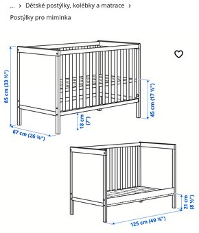 Postýlka Ikea Sundvik - 3