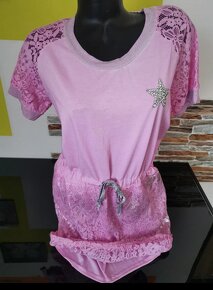 Růžové šaty 
Vel - M/L - 3