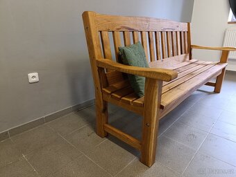 Dubová masivní lavička - 3