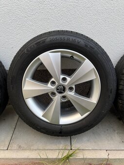 Sada alu kol/disky 16 skoda octavia a letní pneu 205/55R16 - 3