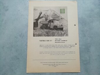 Tatra 138 S1 sklápěčka dempr dumper - prospekt 1961 - 3