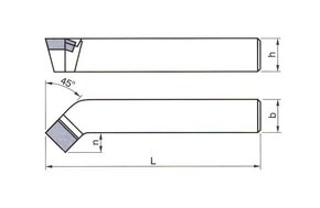 Nůž soustruž. ubírací ohnutý levý, 223713, 20x20 mm P30(S30) - 3